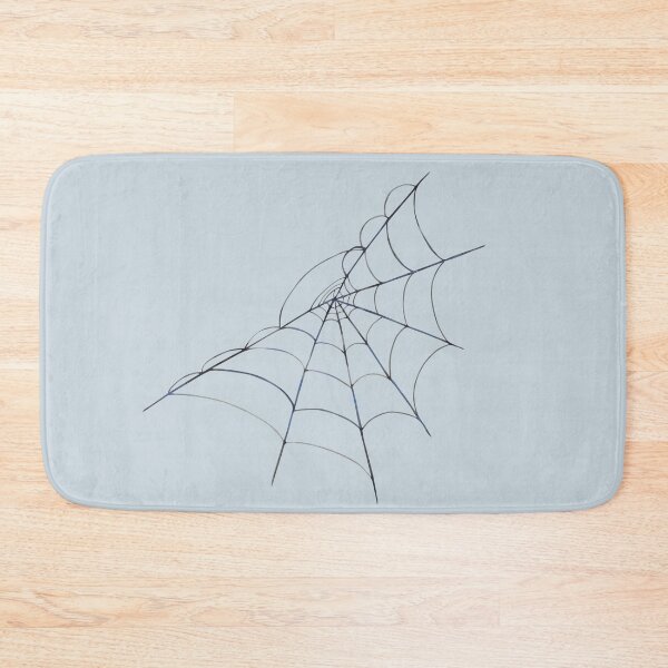 Item preview, Spider web with thin grey black threads forming a natural cobweb. Hand drawn watercolor illustration designed and sold by BartolArt.