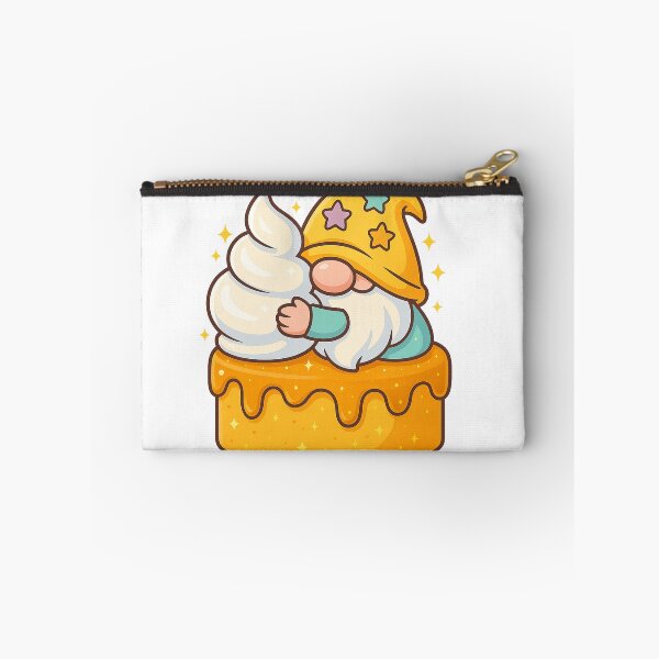 Item preview, Gnome Hugging Whipped-Cream Swirl on Butterscotch Cake – Cute Dessert Tee designed and sold by PrintCreations9.