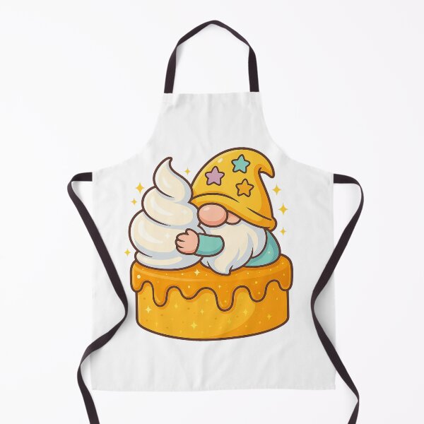 Item preview, Gnome Hugging Whipped-Cream Swirl on Butterscotch Cake – Cute Dessert Tee designed and sold by PrintCreations9.