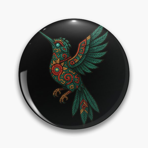 Item preview, Tribal Hummingbird Art Aztec Mayan Inspired designed and sold by AncientVibes.