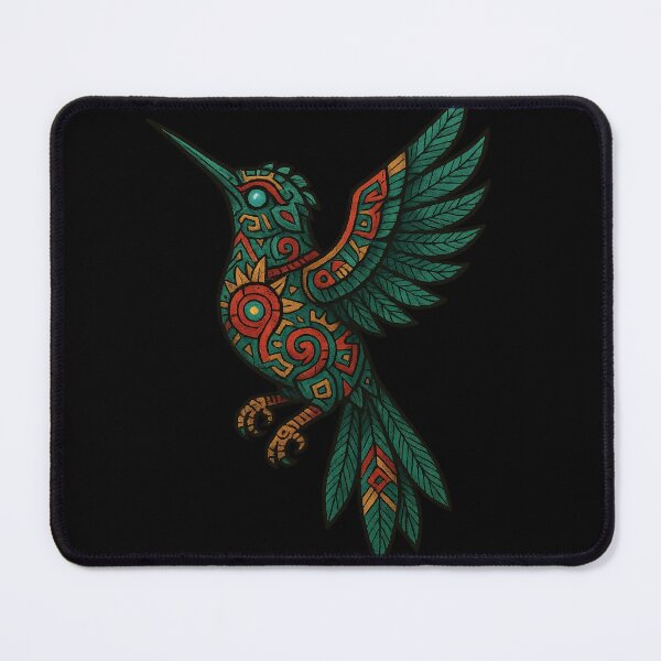 Item preview, Tribal Hummingbird Art Aztec Mayan Inspired designed and sold by AncientVibes.