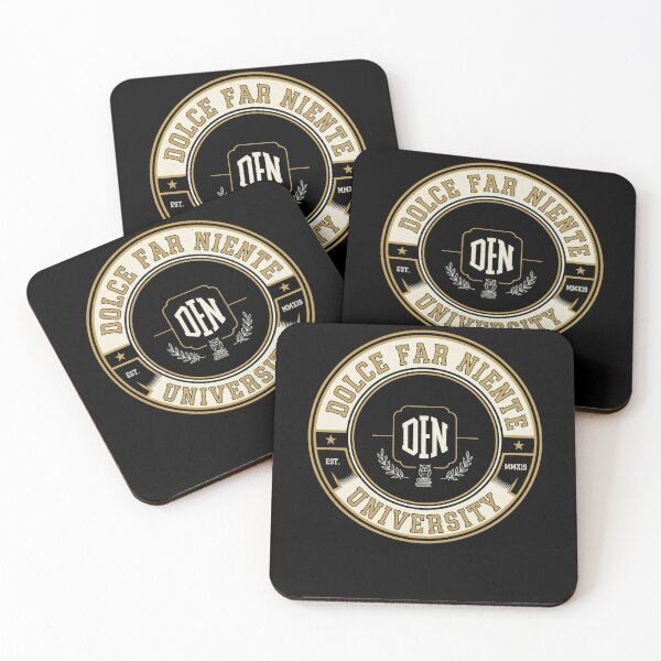 Item preview, Dolce Far Niente University College Logo designed and sold by GumStickers.