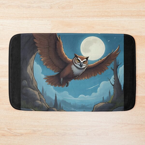 Item preview, Owl Jolson Flying Against the Full Moon designed and sold by SweetRossel.