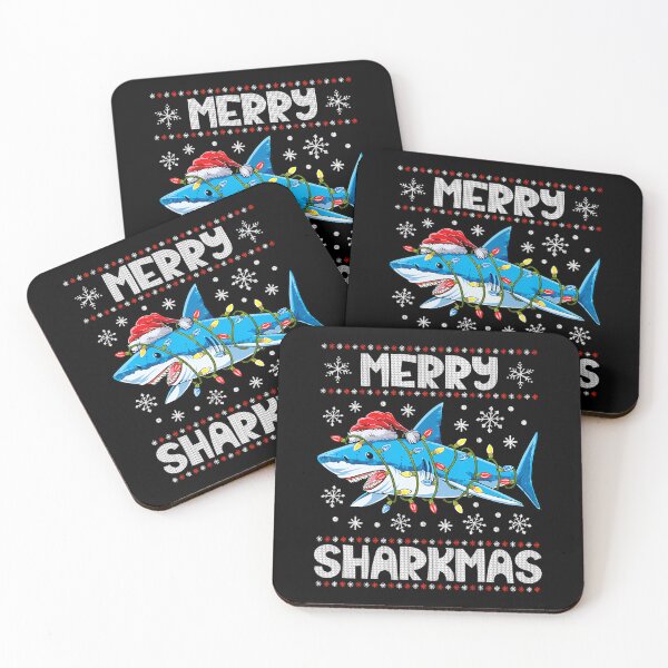 Item preview, Merry Sharkmas Shark Santa Ugly Christmas Lights 	 Xmas 		 designed and sold by bejtiwiemert.