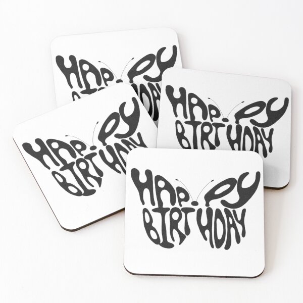 Item preview, Happy Birthday Butterfly Typography Design designed and sold by FloraMyst.