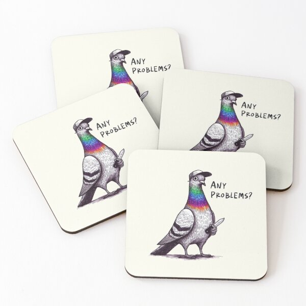 Item preview, Any Problems Pigeon Meme - Funny Threatening Bird  designed and sold by DESIGN DIMENSION .