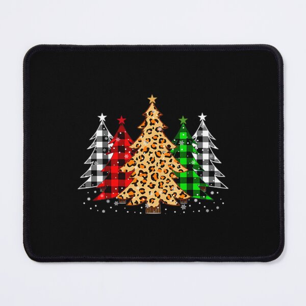 Item preview, Red Plaid Leopard Christmas Trees designed and sold by pacahchitimi.