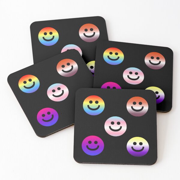 Item preview, Multi pride smiley faces designed and sold by HotspotDesigns.