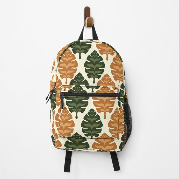 Item preview, Vintage leaf seamless fabric pattern with natural green and brown tropical ornamental botanical textile background design designed and sold by Jukclassic.