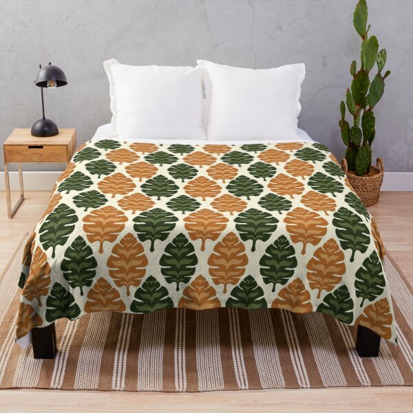 Item preview, Vintage leaf seamless fabric pattern with natural green and brown tropical ornamental botanical textile background design designed and sold by Jukclassic.