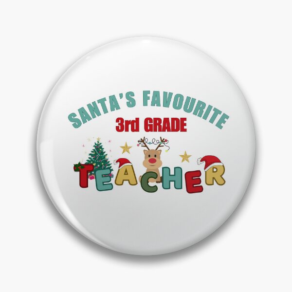 Item preview, Santa’s Favourite 3rd Grade Teacher designed and sold by DixieGirlStudio.