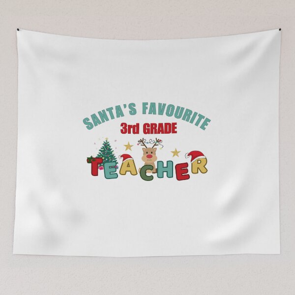 Item preview, Santa’s Favourite 3rd Grade Teacher designed and sold by DixieGirlStudio.