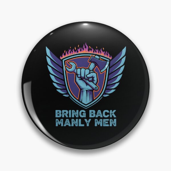 Item preview, "Bring Back Manly Men" - Blue Collar Heritage Emblem designed and sold by DMNindustries.