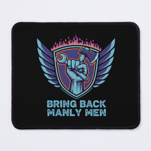 Item preview, "Bring Back Manly Men" - Blue Collar Heritage Emblem designed and sold by DMNindustries.