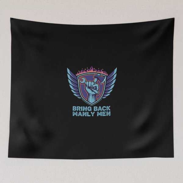 Item preview, "Bring Back Manly Men" - Blue Collar Heritage Emblem designed and sold by DMNindustries.