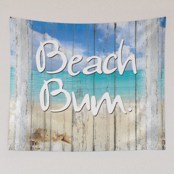 Item preview, Beach Bum Beach House Coastal art designed and sold by Glimmersmith.
