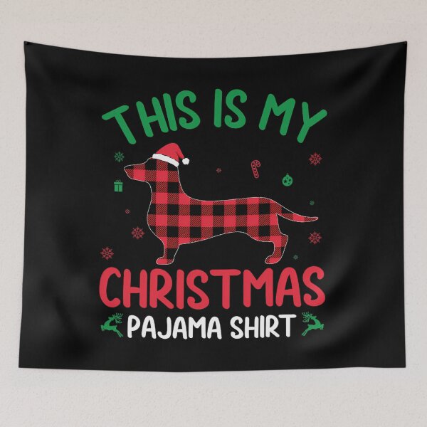 Item preview, Red Plaid Ugly This Is My Dachshund Dog Christmas Pajama 		 designed and sold by pacahchitimi.