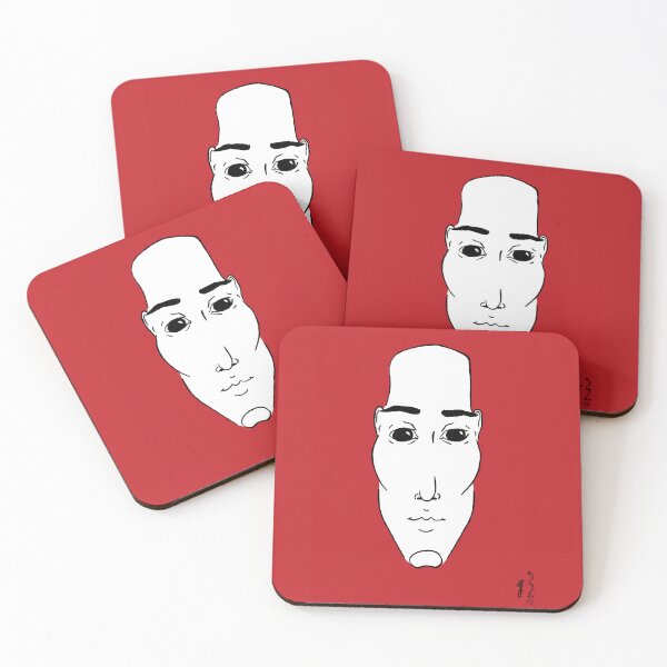 Item preview, Portrait Rouge 7 (simple, centré), tête, noir, blanc, blasé, jaded, designed and sold by EBFCDesigns.