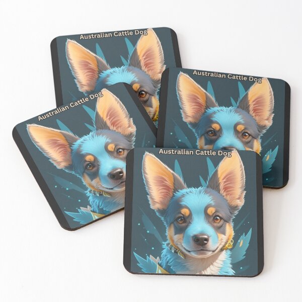 Item preview,  Vibrant Australian Cattle Dog Illustration with Colorful Background designed and sold by KJ-Books.