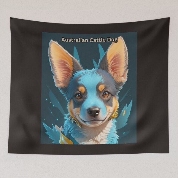 Item preview,  Vibrant Australian Cattle Dog Illustration with Colorful Background designed and sold by KJ-Books.