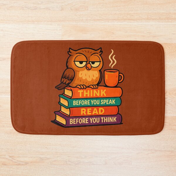 Item preview, Wise Owl with Books – Think and Read designed and sold by agearb.