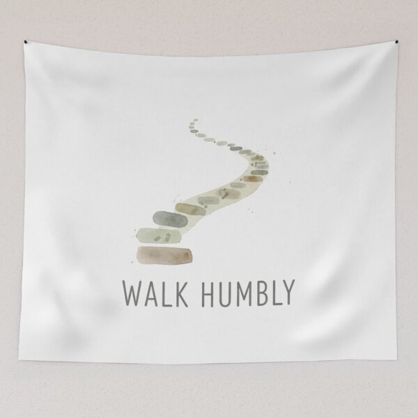 Item preview, Watercolour Walk Humbly Stone Path Christian Art. designed and sold by loveandlightrb.