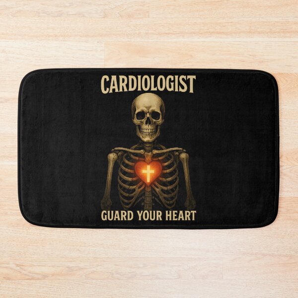 Item preview, Cardiologist Christian Gothic Skeleton Heart Proverbs 4:23 designed and sold by ClinicalHubs.