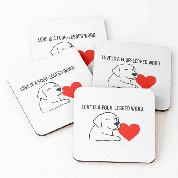 Item preview, “LOVE IS A FOUR-LEGGED WORD” designed and sold by AG Clothing Shop.