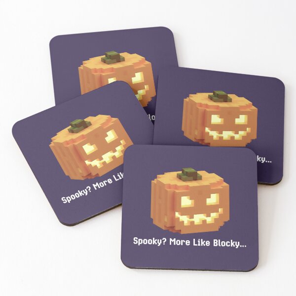 Item preview, Funny Halloween Jack-o’-Lantern in Block Art Form designed and sold by SplashTastic.