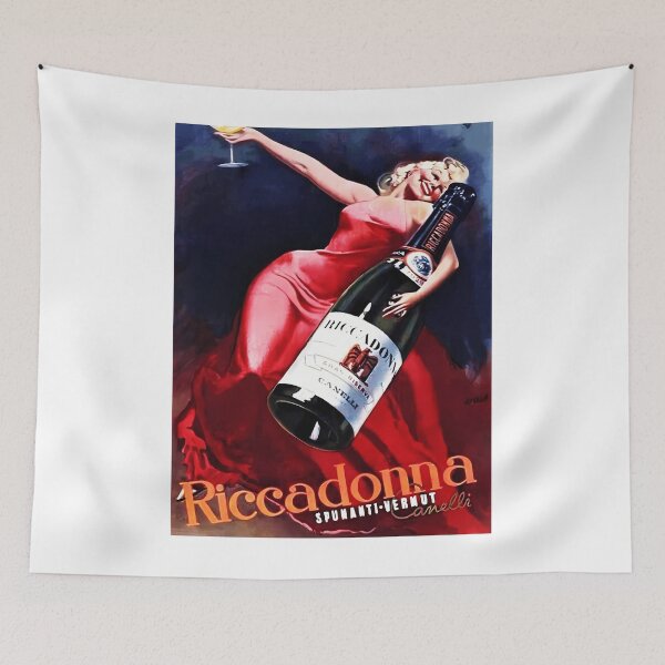 Item preview, Vintage Riccadonna Spumanti Vermut Canelli Lithograph Wall Art 	 	 designed and sold by sorekulemano.
