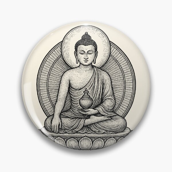 Item preview, Om Ratnasambhava Tram — Wisdom of Equality Buddha Line Art designed and sold by Loving Nature Gifts.