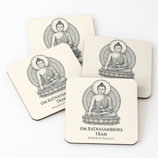 Item preview, Om Ratnasambhava Tram — Wisdom of Equality Buddha Line Art designed and sold by Loving Nature Gifts.