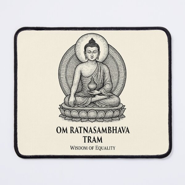 Item preview, Om Ratnasambhava Tram — Wisdom of Equality Buddha Line Art designed and sold by Loving Nature Gifts.