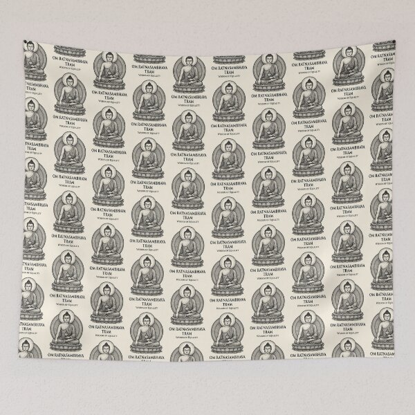 Item preview, Om Ratnasambhava Tram — Wisdom of Equality Buddha Line Art designed and sold by Loving Nature Gifts.