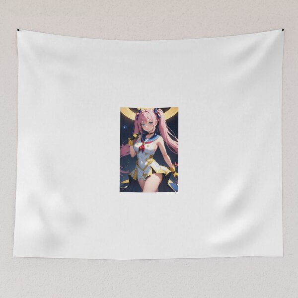 Item preview, Star-Bound Idol: Pink-Haired Sailor Girl Against the Celestial Night Sky designed and sold by iloveanimechibi.