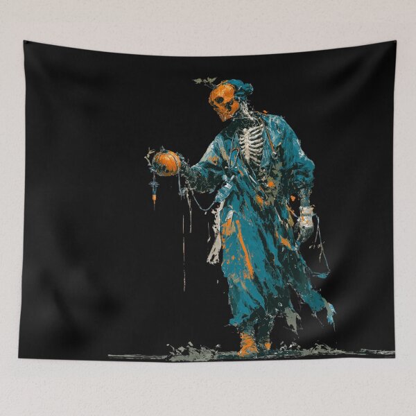 Item preview, Halloween Anesthesiologist | Spooky Surgeon Skeleton | Post-Mortem Medical Art designed and sold by CrunchyGoats.