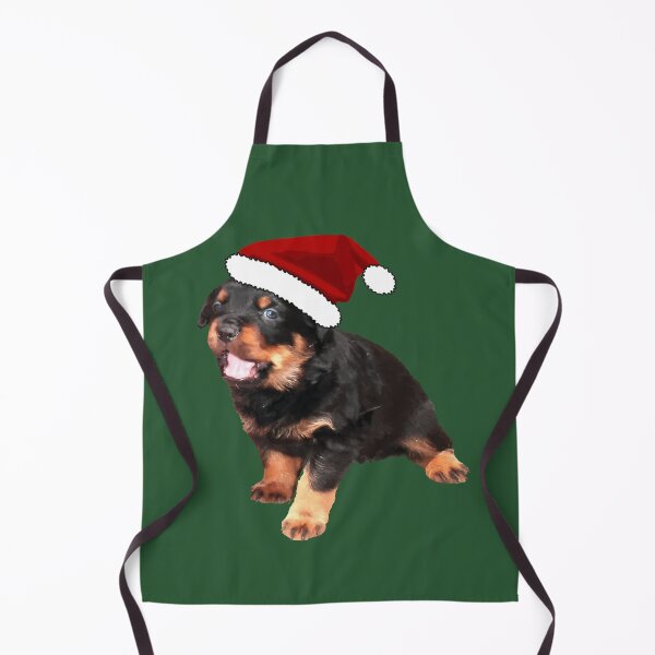Item preview, Cute Rottweiler Puppy Wearing Cartoon Santa Hat designed and sold by taiche.