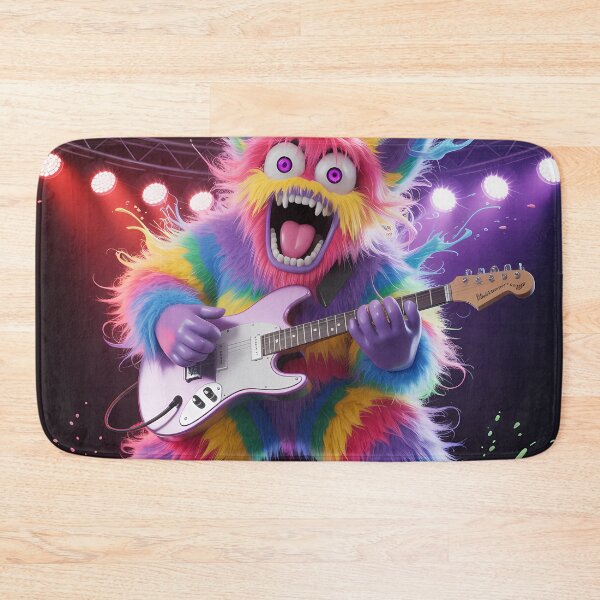 Item preview, Rainbow Rock Monster | Fuzzy Guitar Legend designed and sold by NovaProArt.
