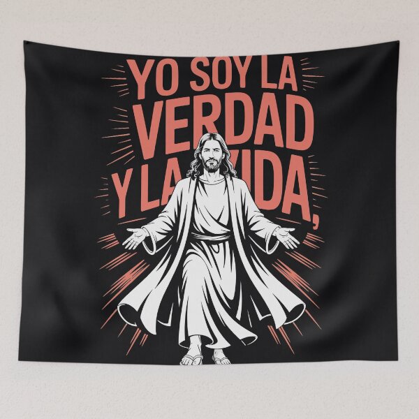 Item preview, Yo Soy La Verdad Y La Vida | Jesus Christ Biblical Quote T-Shirt designed and sold by Apparel Fashion.