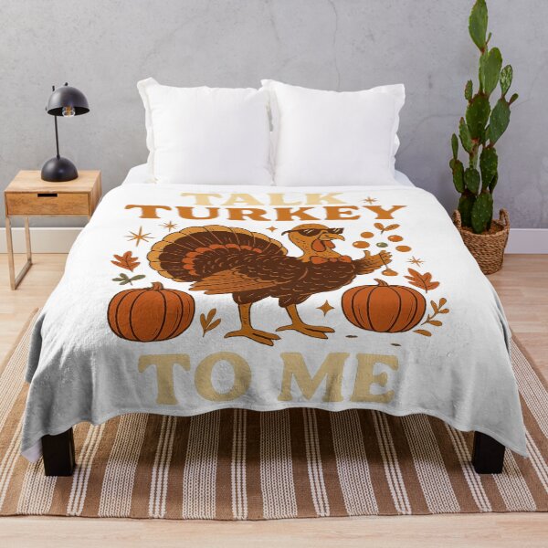 Item preview, Talk Turkey To Me – Funny Retro Thanksgiving Turkey Mid Century Design designed and sold by FluffyCreative.