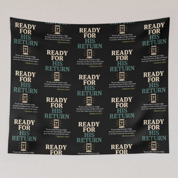 Item preview, Ready for His Return – Christian Hourglass Prophecy Design designed and sold by NaphDesigns.