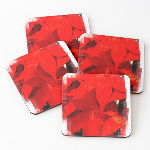 Item preview, The bright red leaves of the Japanese maple tree in autumn designed and sold by AnnabellaRh.