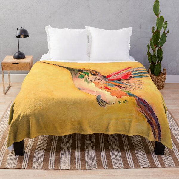 Item preview,  Hummingbird - Bird Painting - Flying Bird - Yellow - Elegant Colorful Tropical Bird  designed and sold by TessAndre.
