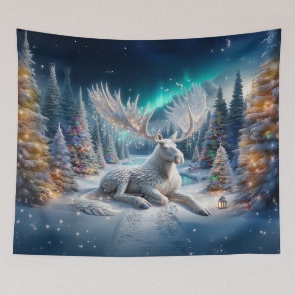 Item preview, The Winter Guardian: Aurora‑Crowned Stag designed and sold by The Digital Compass.