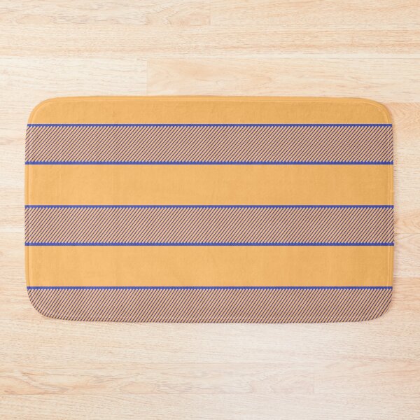 Item preview, Warm Yellow and Blue Sketchy Stripes Dark Pattern designed and sold by patternsoup.