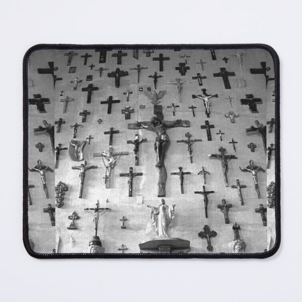 Item preview, Wall of Crosses and Crucifixes - Black and White designed and sold by destelloacido.