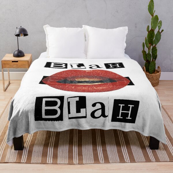 Item preview, Blah Blah lips funny expression design designed and sold by Tanuja Sharma.