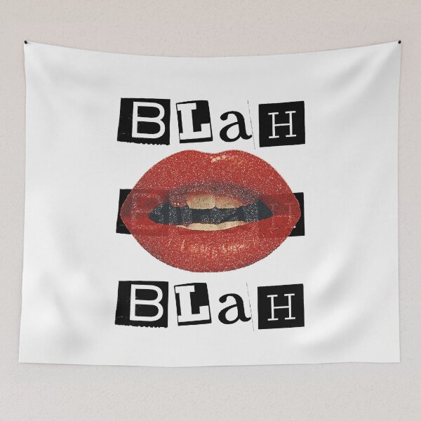 Item preview, Blah Blah lips funny expression design designed and sold by Tanuja  Sharma.