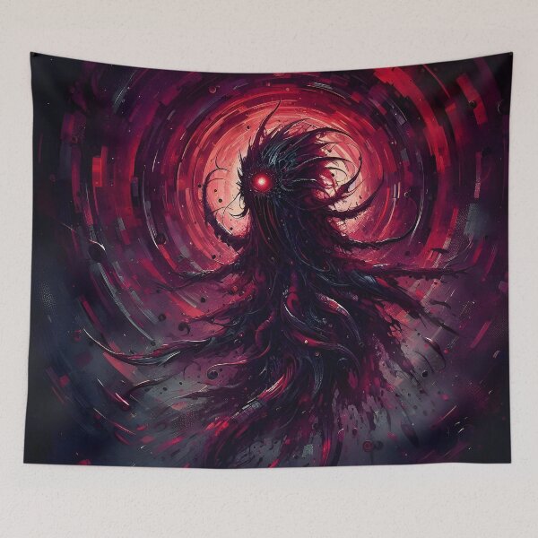 Item preview, Dark Alien Figure With Menacing Red Eye Digital Art designed and sold by PandaTShirtShop.