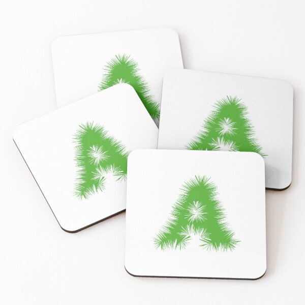 Item preview, Letter A – Festive Green Tinsel Garland Font designed and sold by uncoXab.